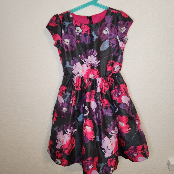 Gymboree Other - Gymboree Dressed Up Girl’s Black Pink Purple Florals Dress Size 8 sundress